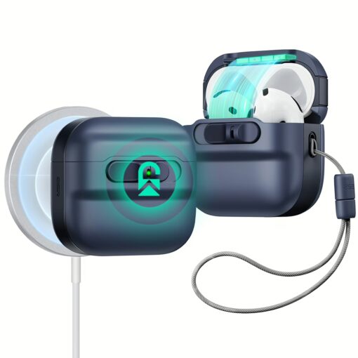 ESR รุ่น Pulse FlickLock Case (HaloLock) - เคส AirPods 4 - สี  Dark Blue