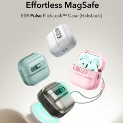 ESR รุ่น Pulse FlickLock Case (HaloLock) - เคส AirPods 4 - สี White