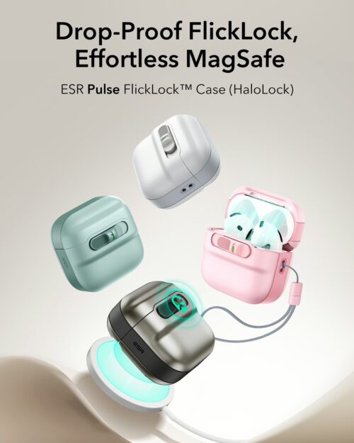 ESR รุ่น Pulse FlickLock Case (HaloLock) - เคส AirPods 4 - สี  Dark Blue - Image 7