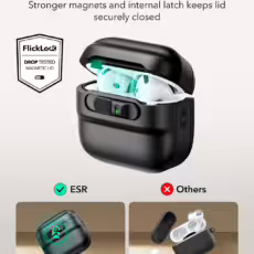 ESR รุ่น Pulse FlickLock Case (HaloLock) - เคส AirPods 4 - สี Black - Image 7