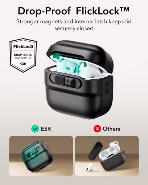 ESR รุ่น Pulse FlickLock Case (HaloLock) - เคส AirPods 4 - สี Pink