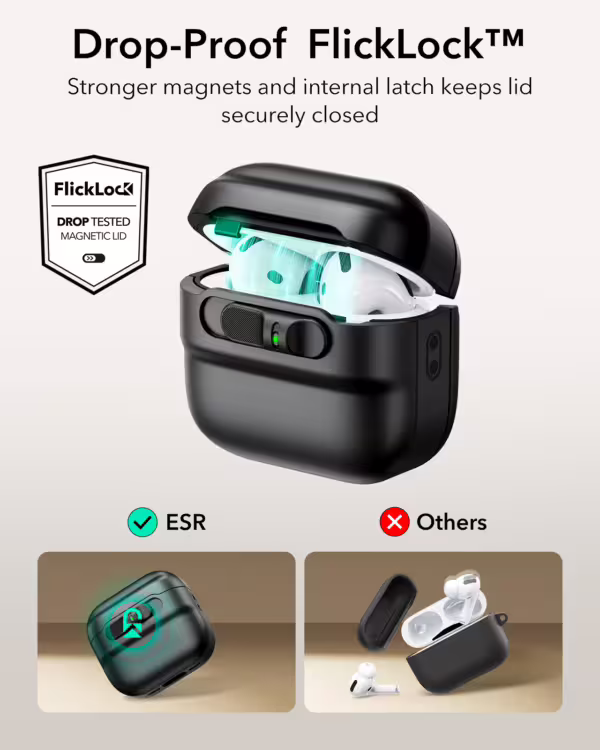 ESR รุ่น Pulse FlickLock Case (HaloLock) - เคส AirPods 4 - สี Green
