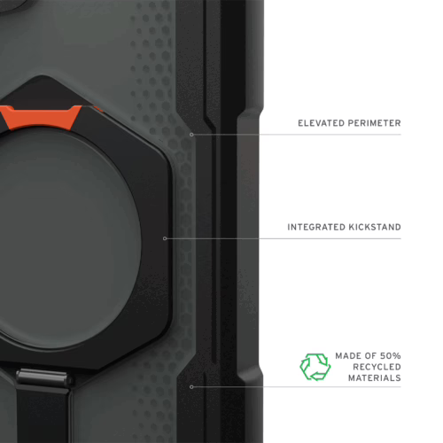 UAG รุ่น Plasma XTE with Magnetic - เคส Galaxy S25 Ultra - สี Black/Orange
