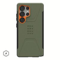 UAG รุ่น Civilian with Magnetic - เคส Galaxy S25 Ultra - สี Olive Drab/Orange