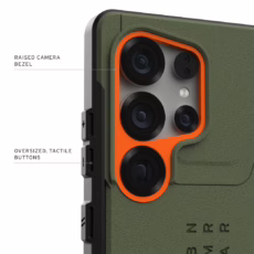 UAG รุ่น Civilian with Magnetic - เคส Galaxy S25 Ultra - สี Olive Drab/Orange - Image 8