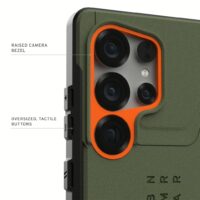 UAG รุ่น Civilian with Magnetic - เคส Galaxy S25 Ultra - สี Olive Drab/Orange