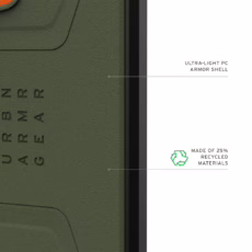 UAG รุ่น Civilian with Magnetic - เคส Galaxy S25 Ultra - สี Olive Drab/Orange - Image 9