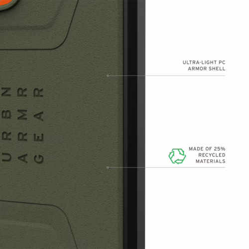UAG รุ่น Civilian with Magnetic - เคส Galaxy S25 Ultra - สี Olive Drab/Orange