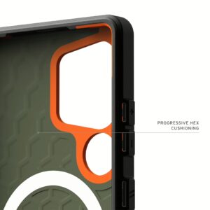 UAG รุ่น Civilian with Magnetic - เคส Galaxy S25 Ultra - สี Olive Drab/Orange