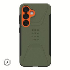 UAG รุ่น Civilian with Magnetic - เคส Galaxy S25 Plus - สี Olive Drab/Orange