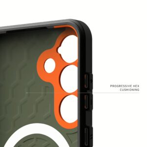 UAG รุ่น Civilian with Magnetic - เคส Galaxy S25 - สี Olive Drab/Orange