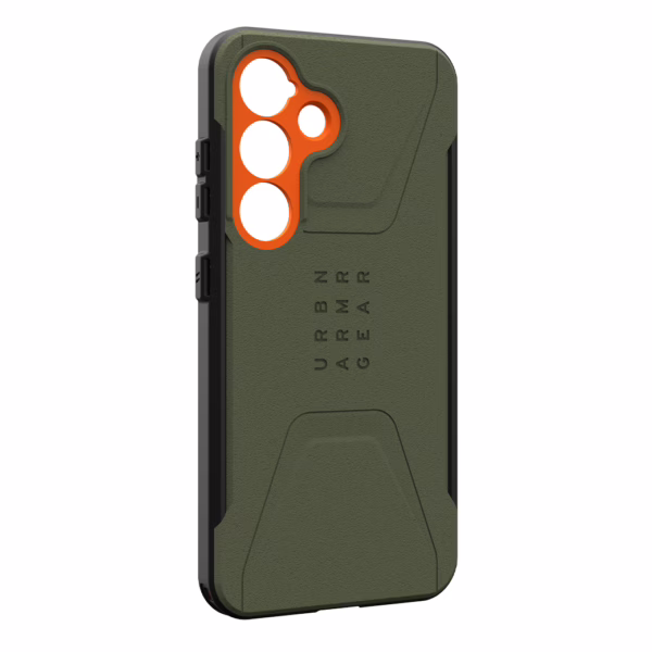 UAG รุ่น Civilian with Magnetic - เคส Galaxy S25 - สี Olive Drab/Orange