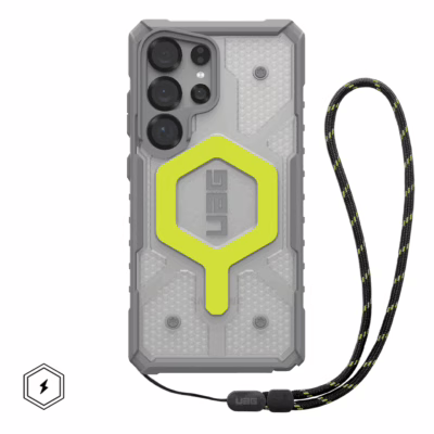 UAG รุ่น Pathfinder Clear with Magnetic Bundle - เคส Galaxy S25 Ultra - สี Active Neon/Lanyard