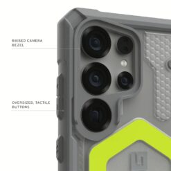 UAG รุ่น Pathfinder Clear with Magnetic Bundle - เคส Galaxy S25 Ultra - สี Active Neon/Lanyard