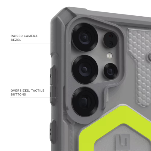 UAG รุ่น Pathfinder Clear with Magnetic Bundle - เคส Galaxy S25 Ultra - สี Active Neon/Lanyard