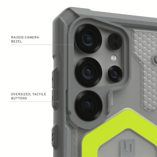 UAG รุ่น Pathfinder Clear with Magnetic Bundle - เคส Galaxy S25 Ultra - สี Active Neon/Lanyard - Image 9