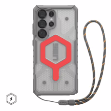 UAG รุ่น Pathfinder Clear with Magnetic Bundle - เคส Galaxy S25 Ultra - สี Active Lava/Lanyard