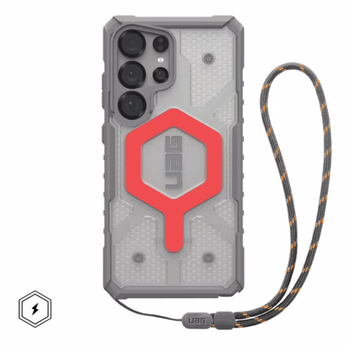 UAG รุ่น Pathfinder Clear with Magnetic Bundle - เคส Galaxy S25 Ultra - สี Active Lava/Lanyard