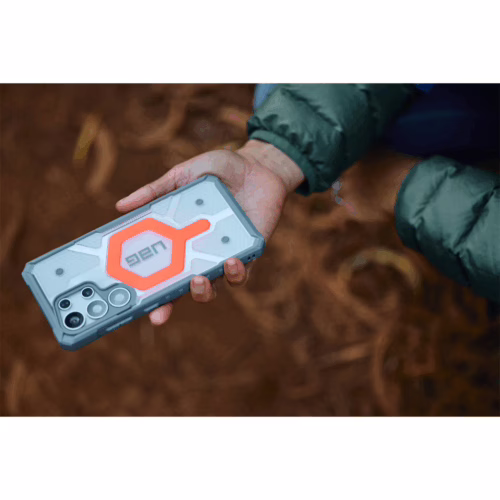 UAG รุ่น Pathfinder Clear with Magnetic Bundle - เคส Galaxy S25 Ultra - สี Active Lava/Lanyard
