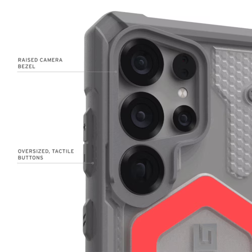 UAG รุ่น Pathfinder Clear with Magnetic Bundle - เคส Galaxy S25 Ultra - สี Active Lava/Lanyard