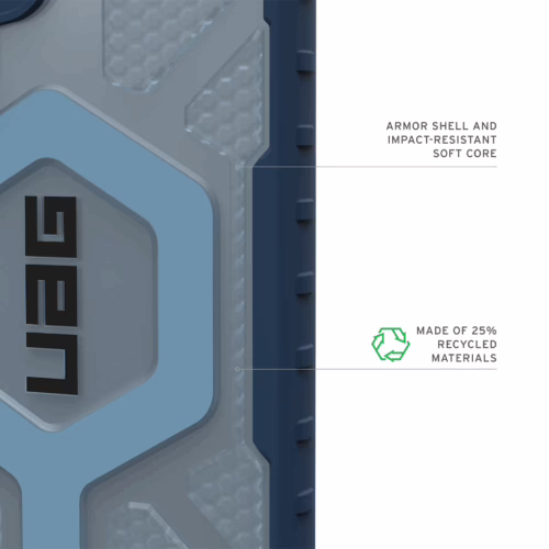 UAG รุ่น Pathfinder Clear with Magnetic Bundle - เคส Galaxy S25 Ultra - สี Blues/Lanyard