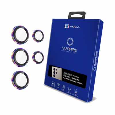 Hoda รุ่น Sapphire Lens - กระจกเลนส์กล้อง Galaxy S25 Ultra - สี Flamed Titanium