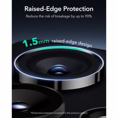 ESR รุ่น Armorite Camera Lens - กระจกเลนส์กล้อง Galaxy S25 Ultra - สี Black