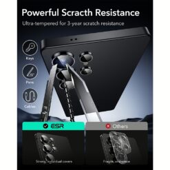 ESR รุ่น Armorite Camera Lens - กระจกเลนส์กล้อง Galaxy S25 Ultra - สี Black