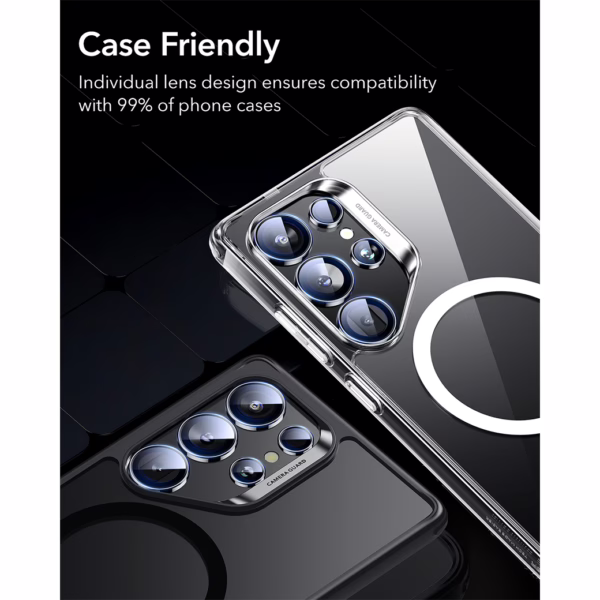 ESR รุ่น Armorite Camera Lens - กระจกเลนส์กล้อง Galaxy S25 Ultra - สี Black