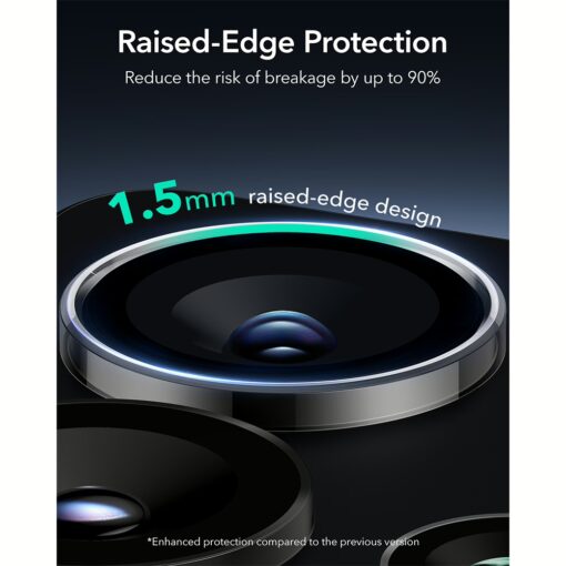 ESR รุ่น Armorite Camera Lens - กระจกเลนส์กล้อง Galaxy S25 Ultra - สี Clear - Image 3