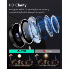 ESR รุ่น Armorite Camera Lens - กระจกเลนส์กล้อง Galaxy S25 Ultra - สี Clear