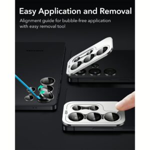 ESR รุ่น Armorite Camera Lens - กระจกเลนส์กล้อง Galaxy S25 Ultra - สี Clear