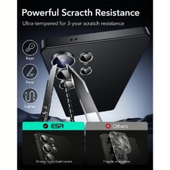 ESR รุ่น Armorite Camera Lens - กระจกเลนส์กล้อง Galaxy S25 Ultra - สี Clear