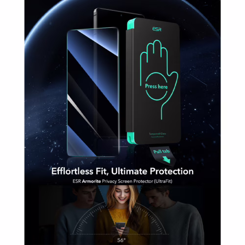ESR รุ่น Privacy Glass Screen - ฟิล์มกระจก Galaxy S25 Ultra - สี Black (1 Pack)