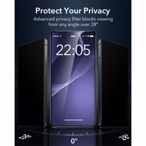 ESR รุ่น Privacy Glass Screen - ฟิล์มกระจก Galaxy S25 Ultra - สี Black (1 Pack)