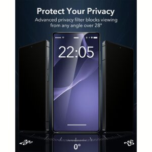 ESR รุ่น Privacy Glass Screen - ฟิล์มกระจก Galaxy S25 Ultra - สี Black (1 Pack)