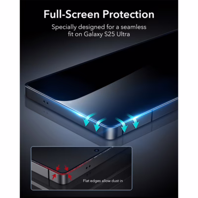ESR รุ่น Privacy Glass Screen - ฟิล์มกระจก Galaxy S25 Ultra - สี Black (1 Pack)