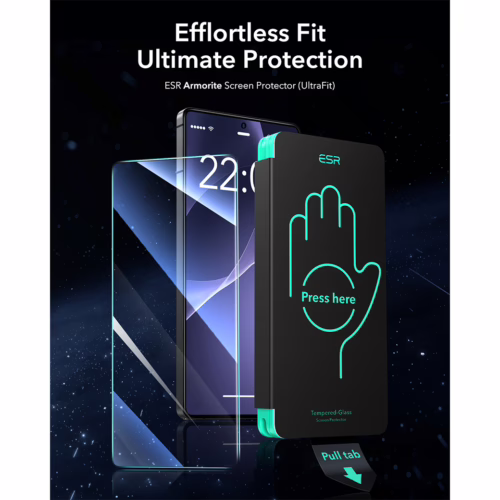 ESR รุ่น Tempered Glass Screen - ฟิล์มกระจก Galaxy S25 Ultra - สี Clear (2 แพ็ค)