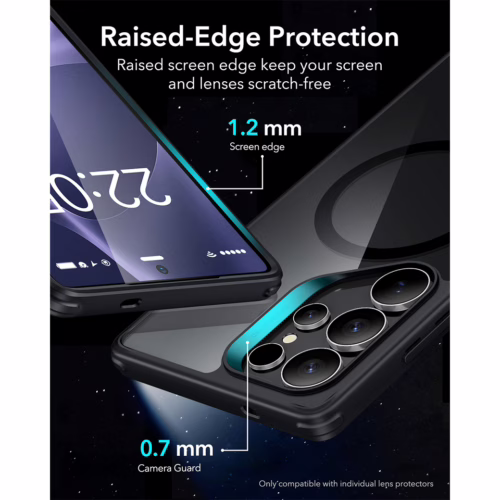 ESR รุ่น Classic Hybrid Case (HaloLock) - เคส Galaxy S25 Ultra - สี Clear Black