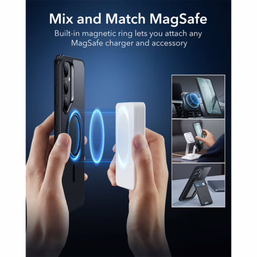 ESR รุ่น Classic Hybrid Case (HaloLock) - เคส Galaxy S25 Plus - สี Frosted Black