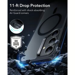 ESR รุ่น Classic Hybrid Case (HaloLock) - เคส Galaxy S25 Plus - สี Frosted Black