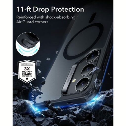 ESR รุ่น Classic Hybrid Case (HaloLock) - เคส Galaxy S25 Plus - สี Frosted Black - Image 5