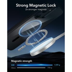 ESR รุ่น Classic Hybrid Case (HaloLock) - เคส Galaxy S25 Plus - สี Clear Black