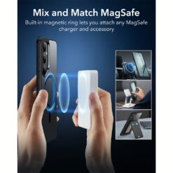 ESR รุ่น Classic Hybrid Case (HaloLock) - เคส Galaxy S25 Plus - สี Clear Black