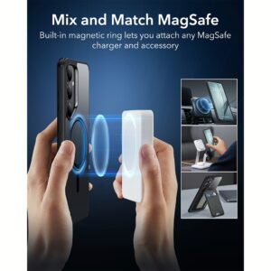 ESR รุ่น Classic Hybrid Case (HaloLock) - เคส Galaxy S25 Plus - สี Clear Black