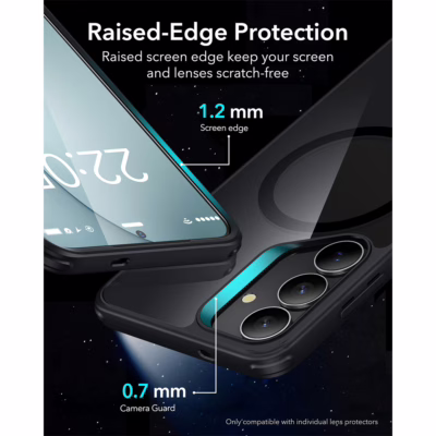 ESR รุ่น Classic Hybrid Case (HaloLock) - เคส Galaxy S25 Plus - สี Clear Black