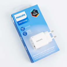 Philips หัวชาร์จ รุ่น PD20W อะแดปเตอร์ 2 พอร์ต - สี White