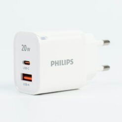 Philips หัวชาร์จ รุ่น PD20W อะแดปเตอร์ 2 พอร์ต - สี White