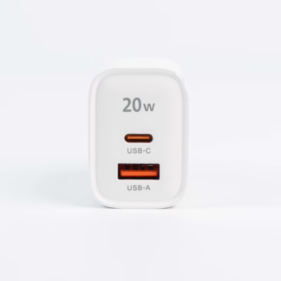 Philips หัวชาร์จ รุ่น PD20W อะแดปเตอร์ 2 พอร์ต - สี White