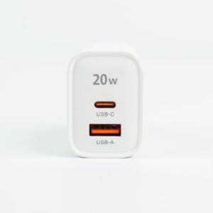 Philips หัวชาร์จ รุ่น PD20W อะแดปเตอร์ 2 พอร์ต - สี White
